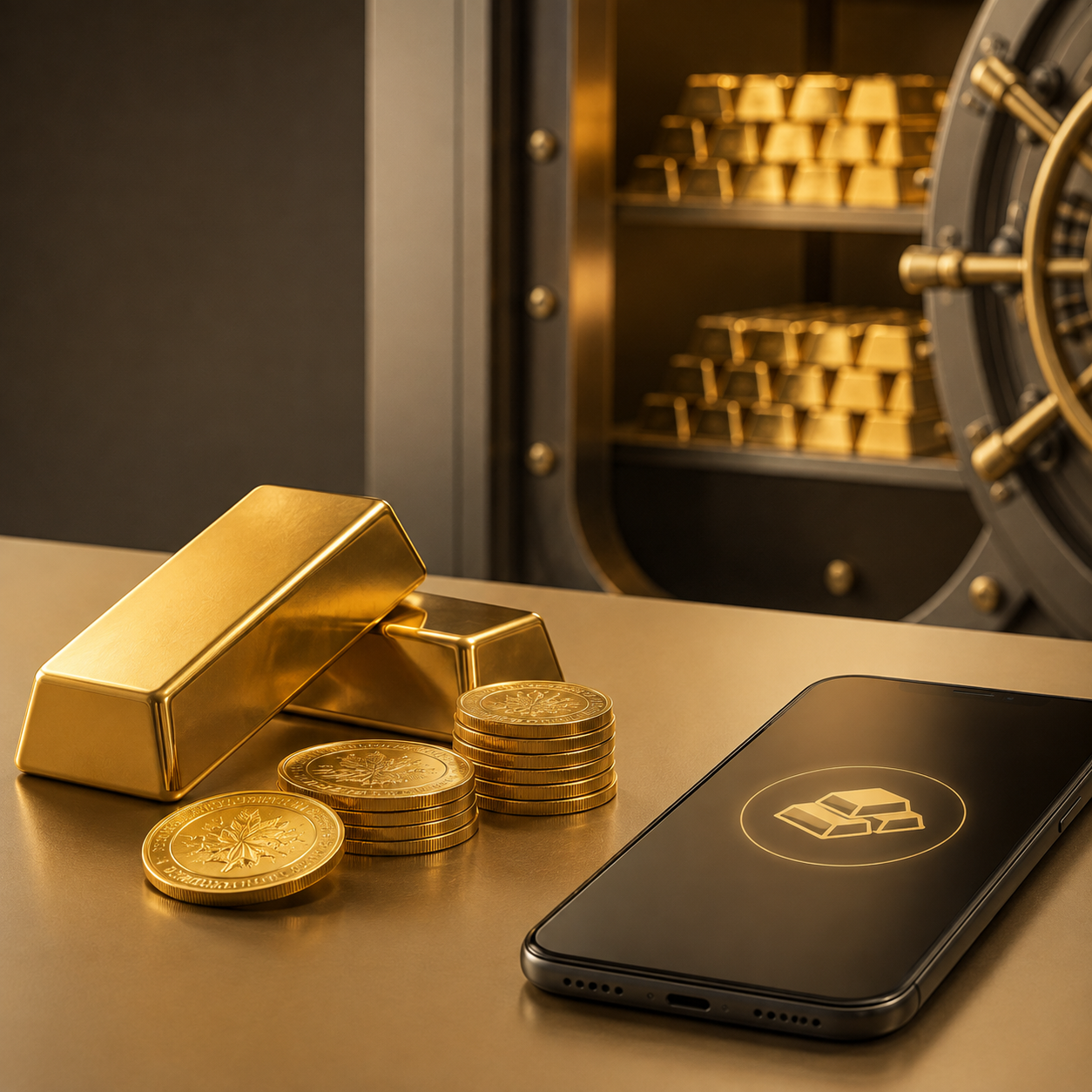 Physical gold allocated and vaulted